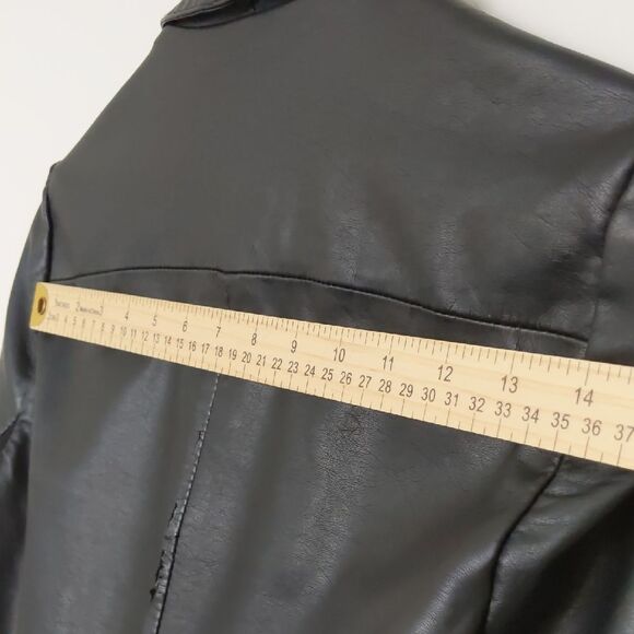 Women's BB Dakota Vegan Leather Jacket Black, Size XS - Picture 5 of 8